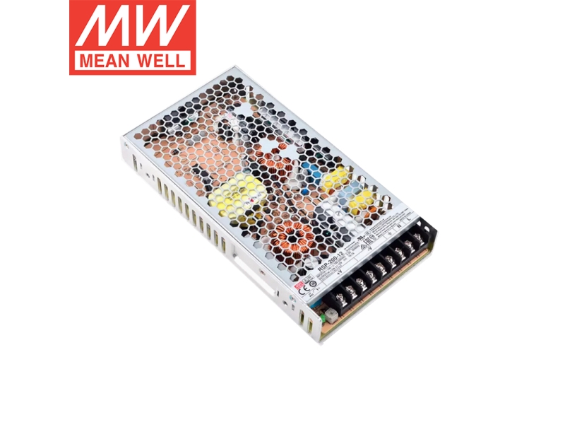RSP-200-12 200W单输出PFC薄明纬电源