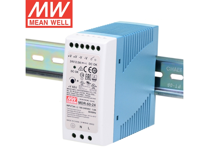 MDR-60-24 60W导轨型工业台湾明纬电源