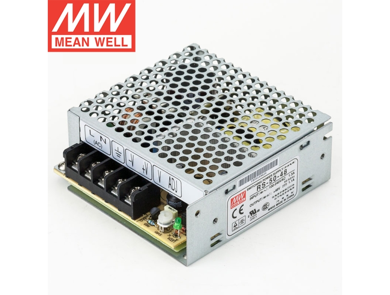 RS-50-48 50W单路恶劣环境明纬开关电源