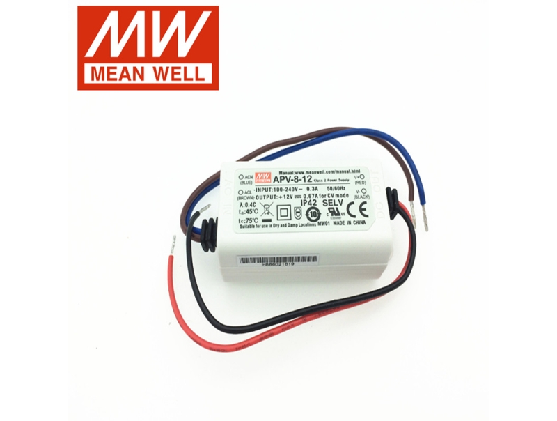 APV-8-24 8W单组输出防水明纬LED电源