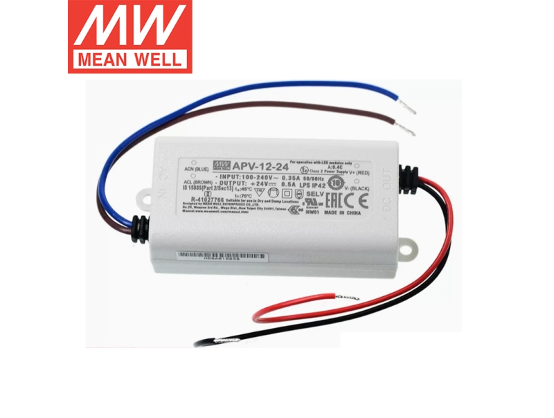 APV-12-24 12W塑壳防水明纬LED恒电源