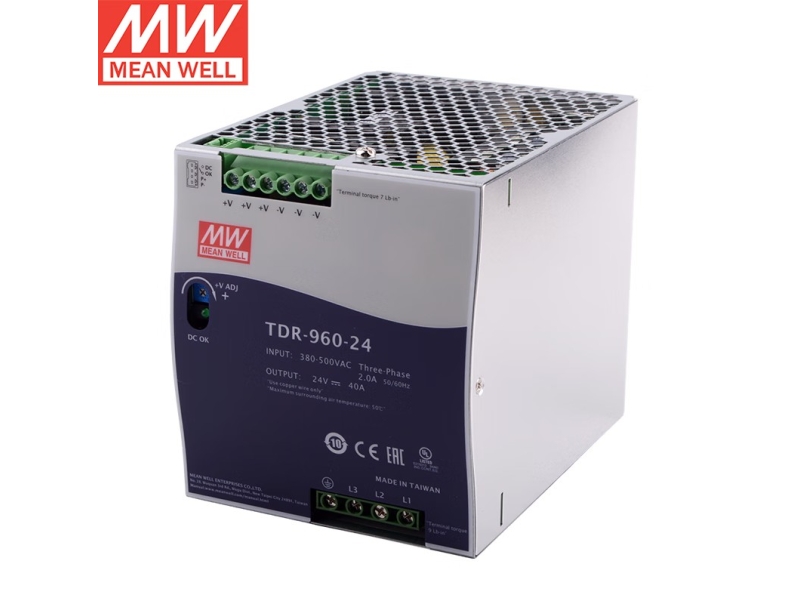 TDR-960-24 960W工业用导轨型明纬电源