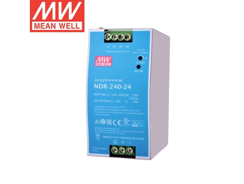 NDR-240-24 240W 导轨型Meanwell电源