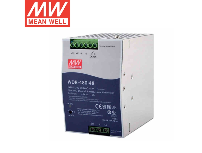 WDR-480-48 480W单相输出明纬开关电源