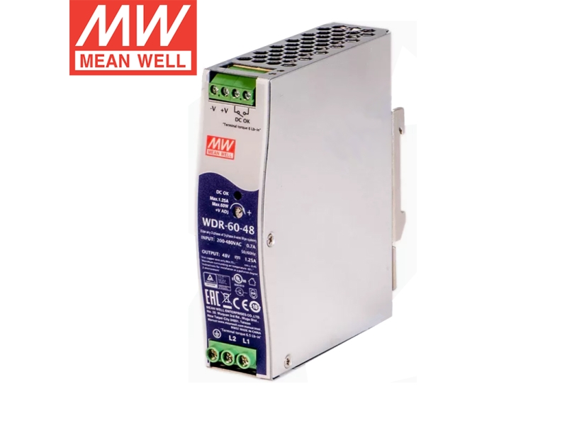 WDR-60-48 60W单相输出Meanwell电源