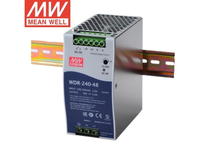 WDR-240-48 240W单相输出明纬导轨电源