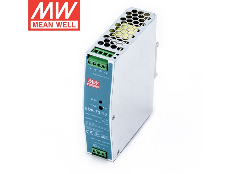 EDR-75-12 75W导轨型单组输出明纬电源