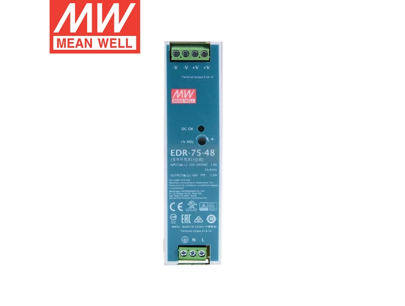  EDR-75-48 75W导轨型单组输出明纬电源