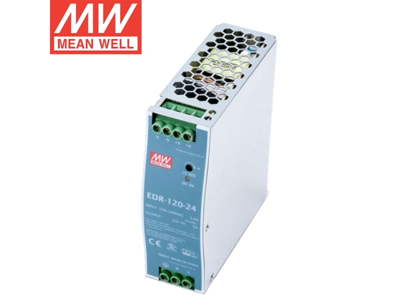 EDR-120-24 120W 导轨型单组明纬电源