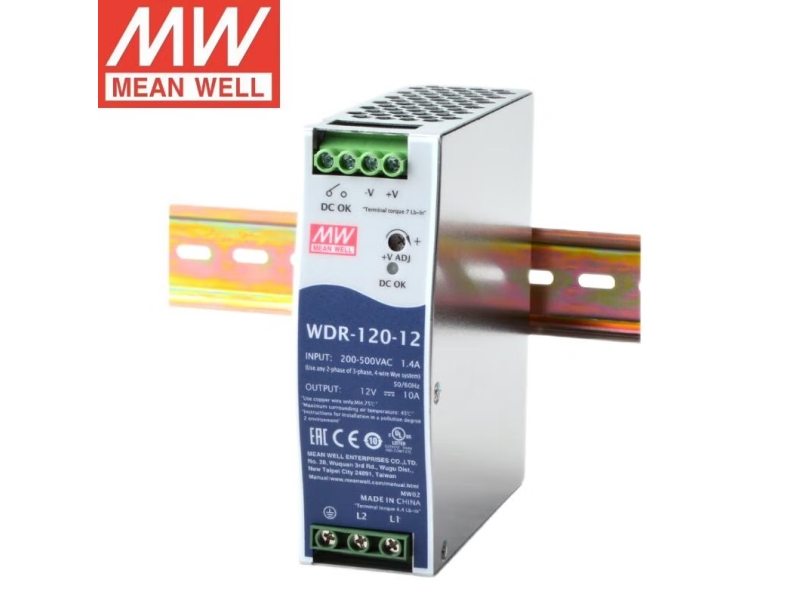 WDR-120-12 120W单相输出PFC明纬电源