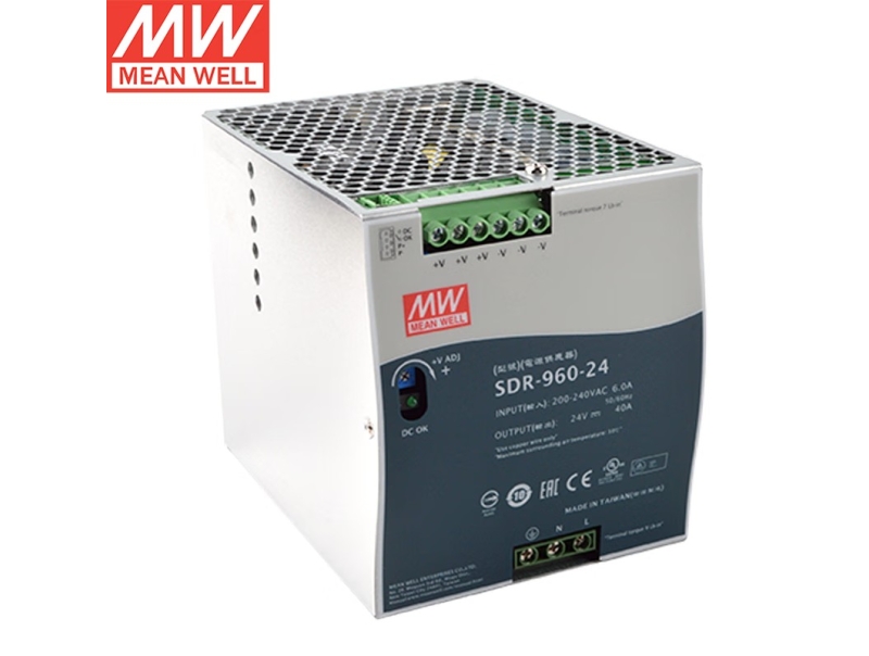 SDR-960-24 960W单组输出PFC明纬电源