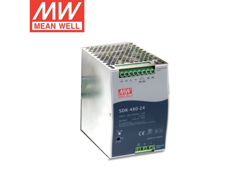 明纬SDR-480-24 480W单组导轨明纬电源 