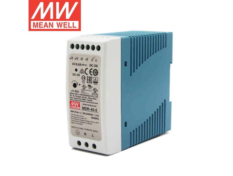 MDR-40-5 40W单组输明纬导轨开关电源